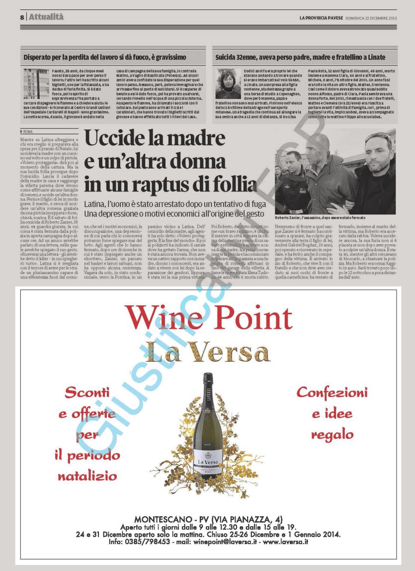 Campagna La Versa quotidiano La Provincia Pavese