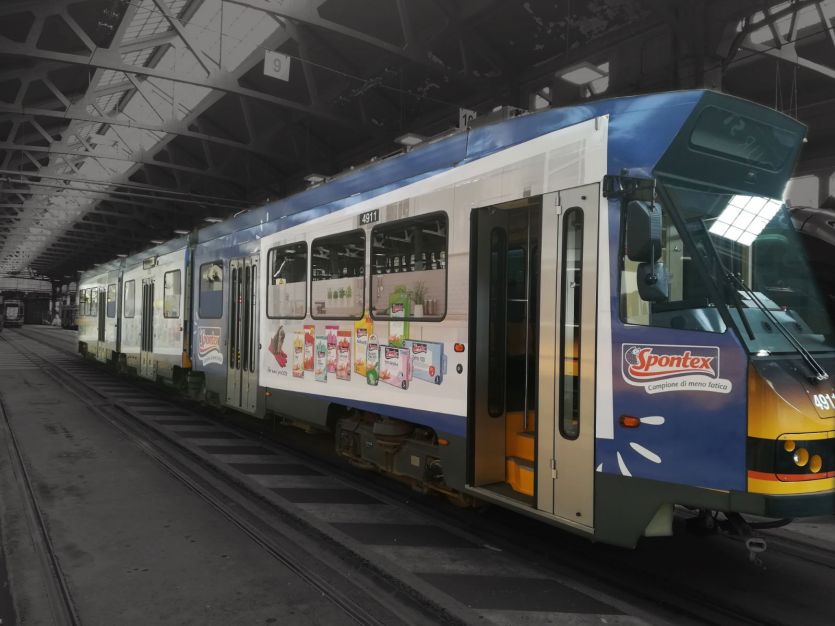 Campagna Spontex tram