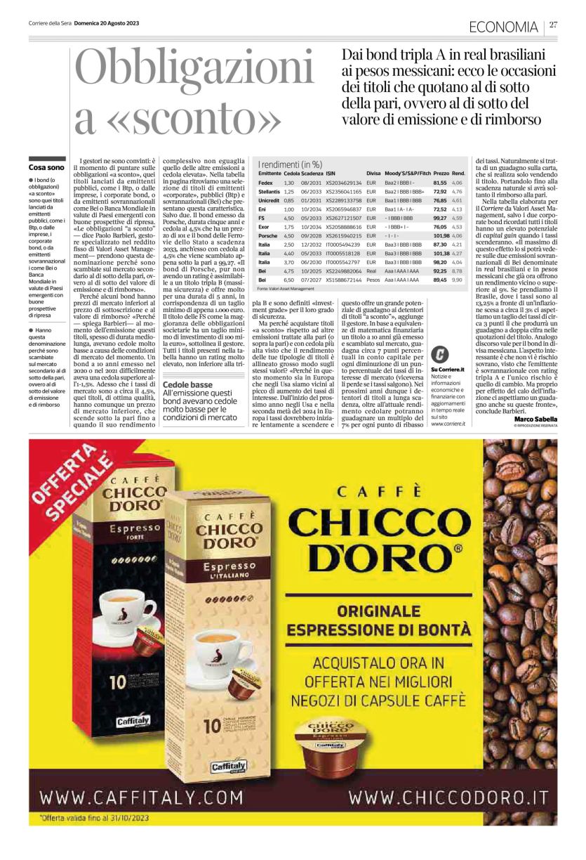 Corriere della Sera - Chicco d'oro