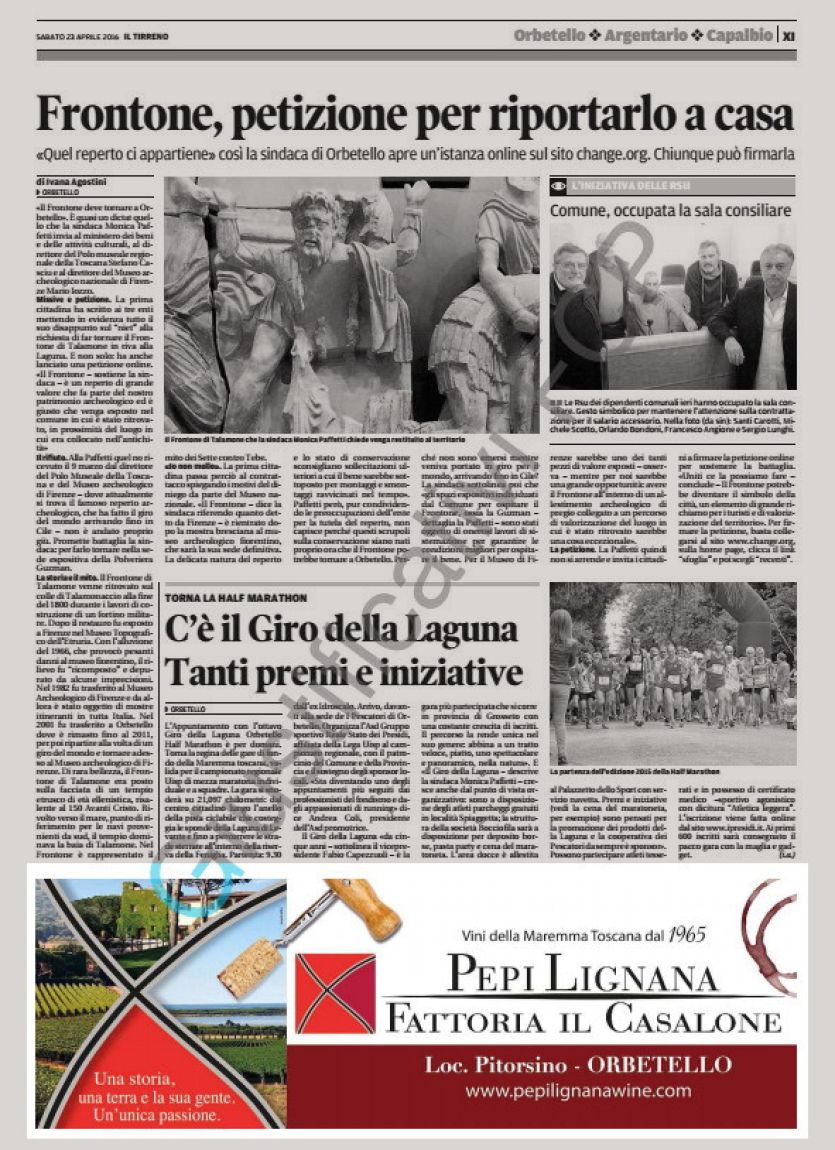 Campagna Fattoria il Casalone quotidiano Il Tirreno