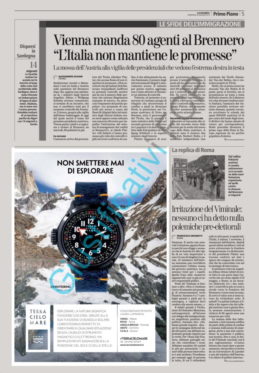 Campagna TCM quotidiano La Stampa