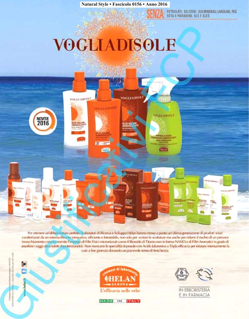 Campagna Helan periodico Natural Style