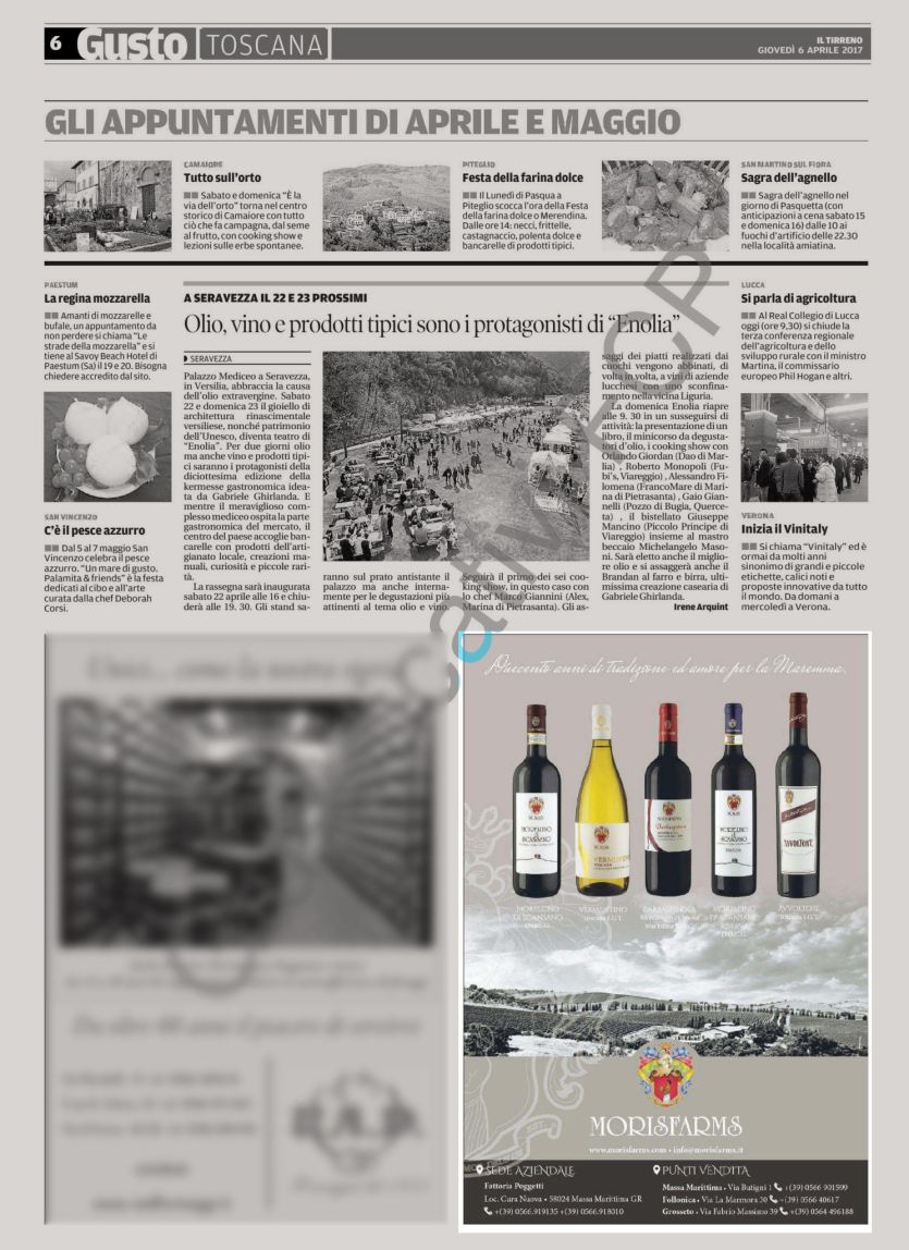 Campagna Morris Farm quotidiano Il Tirreno